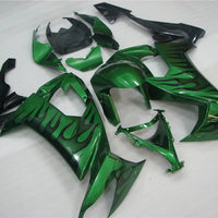NT Aftermarket Injection ABS Plastic Fairing Fit for ZX10R 2008-2010 Green Black N001