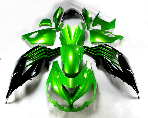 NT Aftermarket Injection ABS Plastic Fairing Fit for ZX14R 2012-2024 Green Black N002
