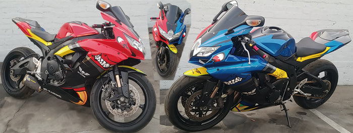 NT Aftermarket Injection ABS Plastic Fairing Fit for GSXR 600/750 2008-2010 Red Blue Shark NT0001