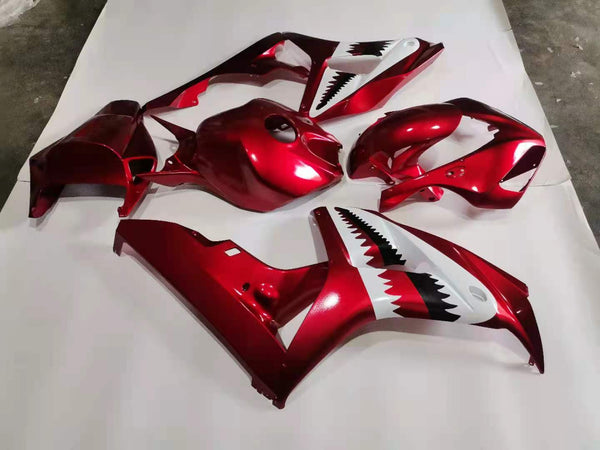 Injection Mold Red Shark Teeth Fairing Kit Fit for Honda 2006-2007 CBR1000RR