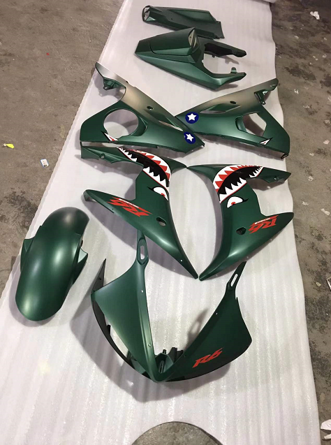 NT Aftermarket Injection ABS Plastic Fairing Kit Fit for YZF R6 2003-2005 Army Green N4627
