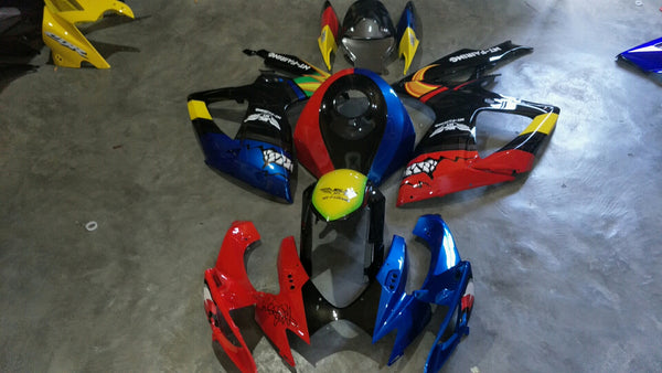 NT Aftermarket Injection ABS Plastic Fairing Kit Fit for  GSXR 600/750 2006-2007 Blue Red Shark