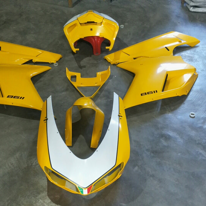 NT Aftermarket Injection ABS Plastic Fairing Fit for Ducati 1198 1098 848 2007-2011 Yellow N2302