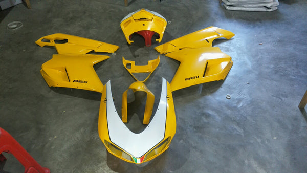 NT Aftermarket Injection ABS Plastic Fairing Fit for Ducati 1198 1098 848 2007-2011 Yellow N2302