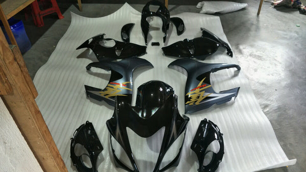 NT Aftermarket Injection ABS Plastic Fairing Fit for GSXR 1300 Hayabusa 2008-2020 Black Grey Gold N2607