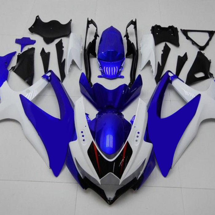 NT Injection Kit Blue White Fairing Fit for  2008-2010 GSXR 600 750 Blue White J3262