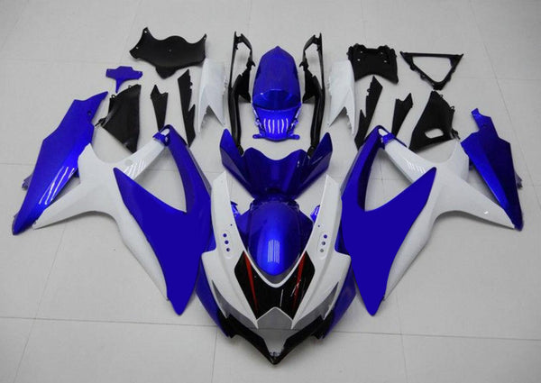 NT Injection Kit Blue White Fairing Fit for  2008-2010 GSXR 600 750 Blue White J3262