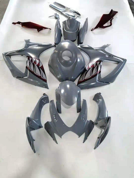 NT Aftermarket Injection ABS Plastic Fairing Kit Fit for GSXR 600/750 2006 2007 Gray Shark N3448