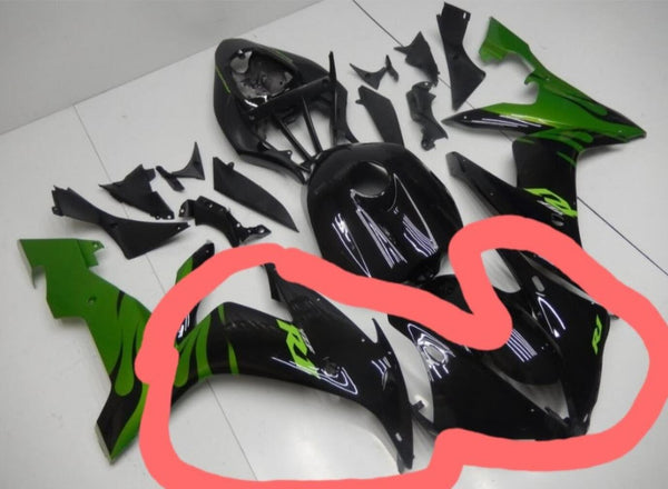 Green Black Front Nose Fairing & Right Side Upper Fairing Fit for Yamaha 2004-2006 YZF R1