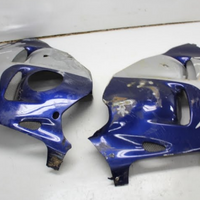 Aftermarket ABS Plastic Both Sides Fairing Fit for 1997-2007 Hayabusa GSXR 1300 Blue Silver