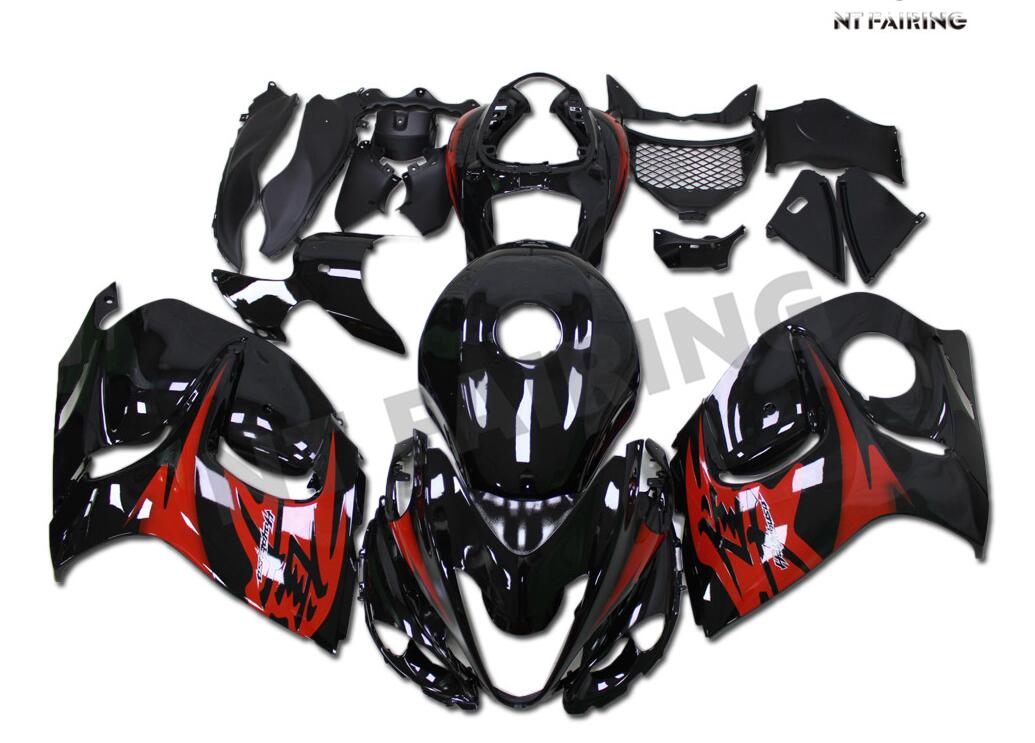 NT Aftermarket Injection ABS Plastic Fairing Fit for GSXR 1300 Hayabusa 2008-2020 Red Black N008
