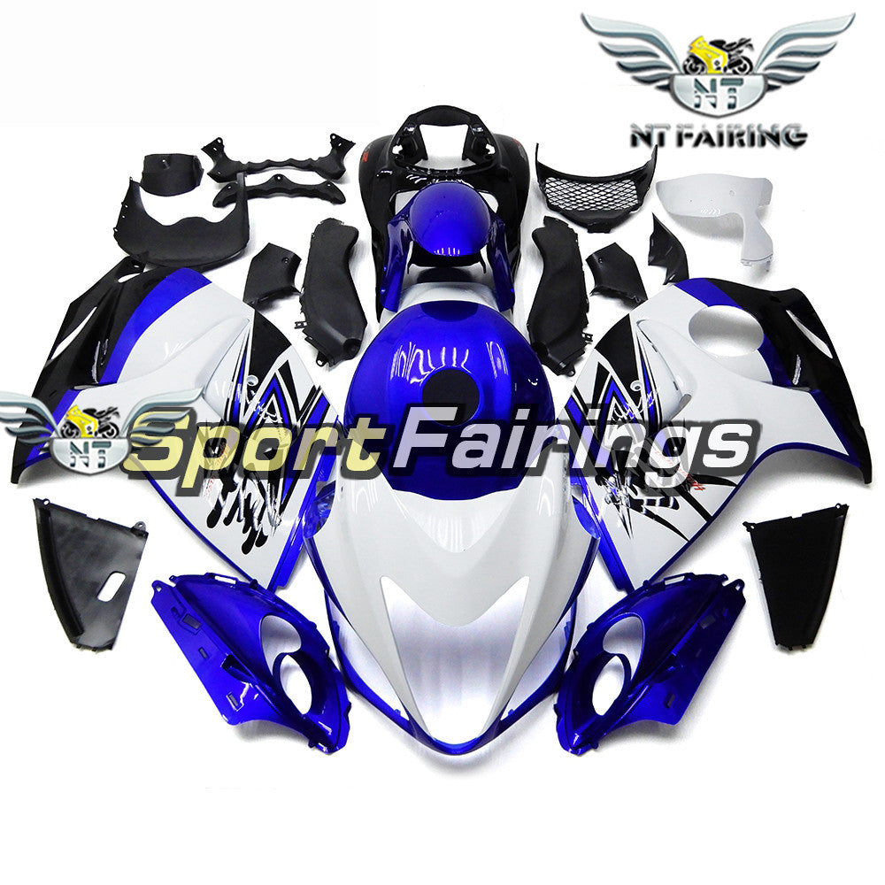 NT Fairing Fit for Suzuki 2008-2020 Hayabusa GSXR 1300 N075- White Blue | ABS Injection