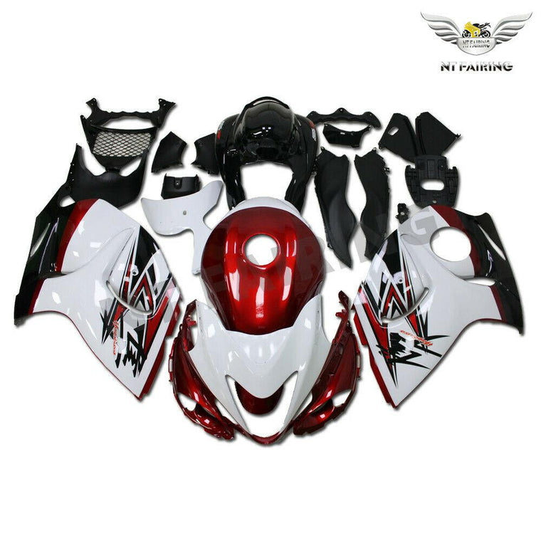 NT Fairing Fit for Suzuki 2008-2020 Hayabusa GSXR 1300 N063- White Red | ABS Injection