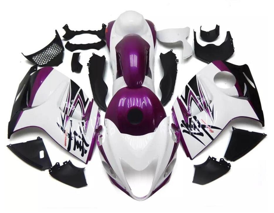 NT Fairing Fit for Suzuki 2008-2020 Hayabusa GSXR 1300 N069- White Purple | ABS Injection