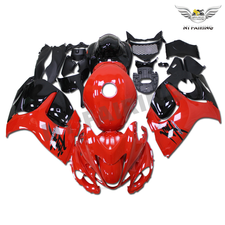 NT Fairing Fit for Suzuki 2008-2020 Hayabusa GSXR 1300 N073- Black Red | ABS Injection, US Stock