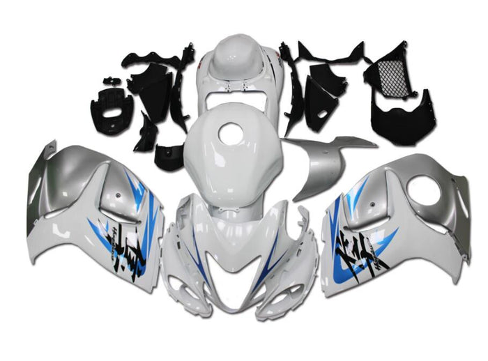 NT Aftermarket Injection ABS Plastic Fairing Fit for GSXR 1300 Hayabusa 2008-2020 White Blue N082