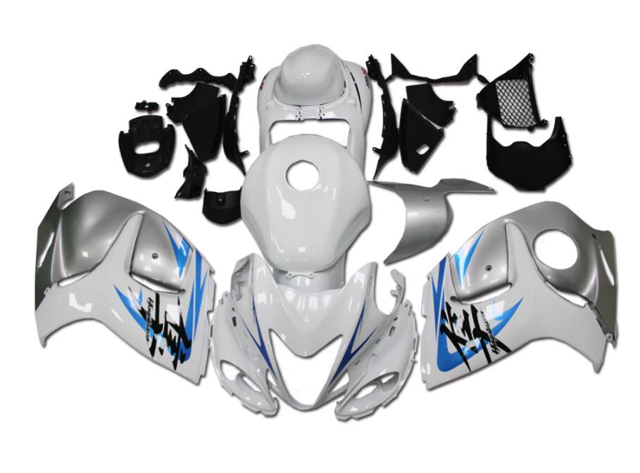 NT Fairing Fit for Suzuki 2008-2020 Hayabusa GSXR 1300 N082- White Blue | ABS Injection