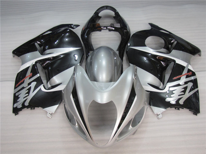 NT Aftermarket Injection ABS Plastic Fairing Fit for GSXR 1300 Hayabusa 1997-2007 Silver Black N039