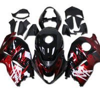 NT Aftermarket Injection ABS Plastic Fairing Fit for GSXR 1300 Hayabusa 1997-2007 Black Red Flame N009