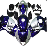 US STOCK NT Aftermarket Injection ABS Plastic Fairing Fit for GSXR 1300 Hayabusa 1997-2007 Blue Silver N043 Available in TX