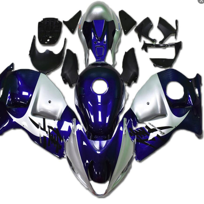 US STOCK NT Aftermarket Injection ABS Plastic Fairing Fit for GSXR 1300 Hayabusa 1997-2007 Blue Silver N043 Available in TX