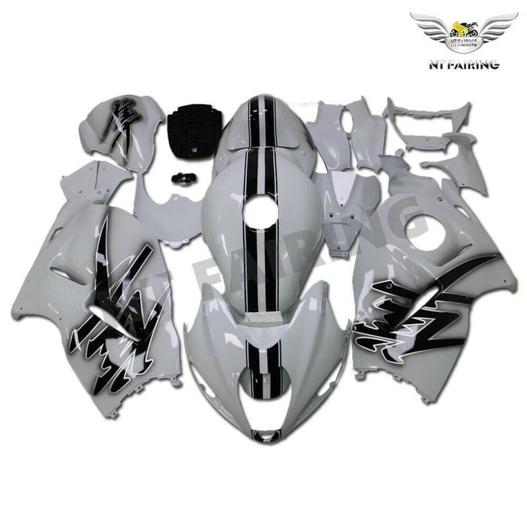 NT Fairing Fit for Suzuki 1999-2007 Hayabusa GSXR 1300 N069- White Black | ABS Injection