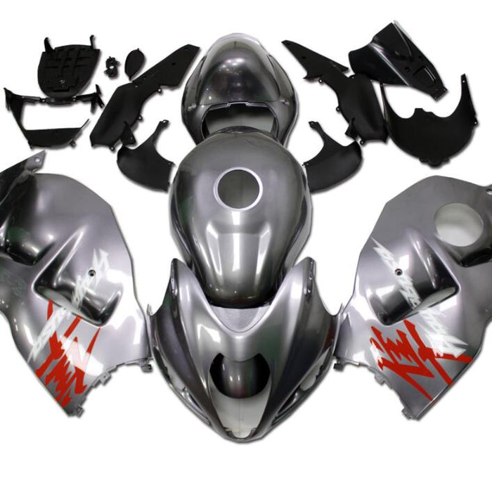 NT Aftermarket Injection ABS Plastic Fairing Fit for GSXR 1300 Hayabusa 1997-2007 Silver N089