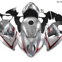 NT Aftermarket Injection ABS Plastic Fairing Fit for GSXR 1300 Hayabusa 1997-2007 Silver Red N092