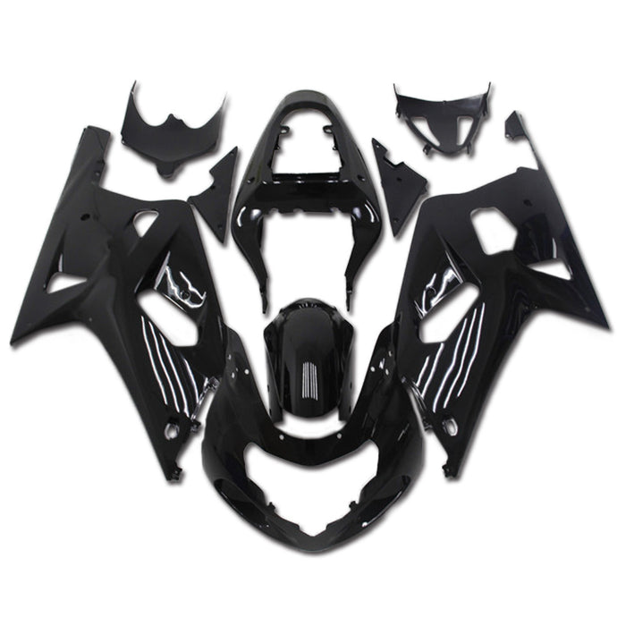 NT Aftermarket Injection ABS Plastic Fairing Fit for GSXR 600/750 2001-2003 Glossy Black N001