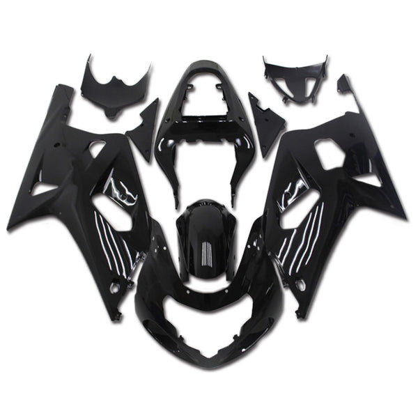 US STOCK NT Aftermarket Injection ABS Plastic Fairing Fit for GSXR 600/750 2001-2003 Glossy Black N001 Available in TX