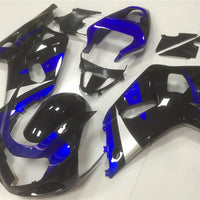 NT Aftermarket Injection ABS Plastic Fairing Fit for GSXR 600/750 2001-2003 Blue Black N004