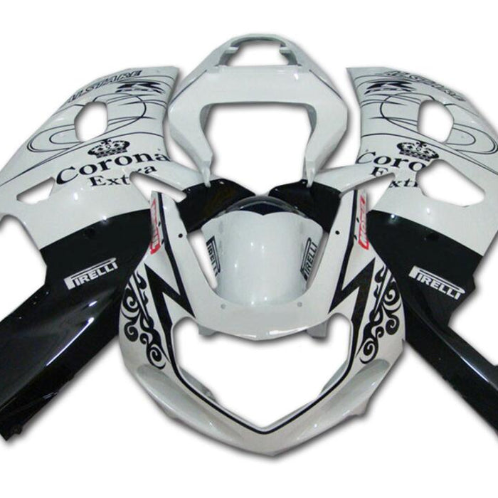 NT Aftermarket Injection ABS Plastic Fairing Fit for GSXR 600/750 2001-2003 White Black N055