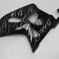 NT Aftermarket Injection ABS Plastic Fairing Fit for GSXR 600/750 2001-2003 Black White Flame N078