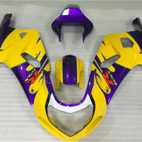 NT Aftermarket Injection ABS Plastic Fairing Fit for GSXR 600/750 2001-2003 Yellow N009