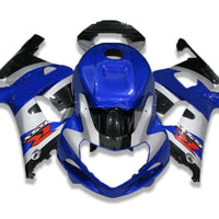 US STOCK NT Aftermarket Injection ABS Plastic Fairing Fit for GSXR 600/750 2001-2003 Blue White N041 Available in CA