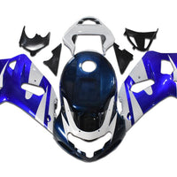 US STOCK NT Aftermarket Injection ABS Plastic Fairing Fit for GSXR 600/750 2001-2003 Blue White N095 Available in CA
