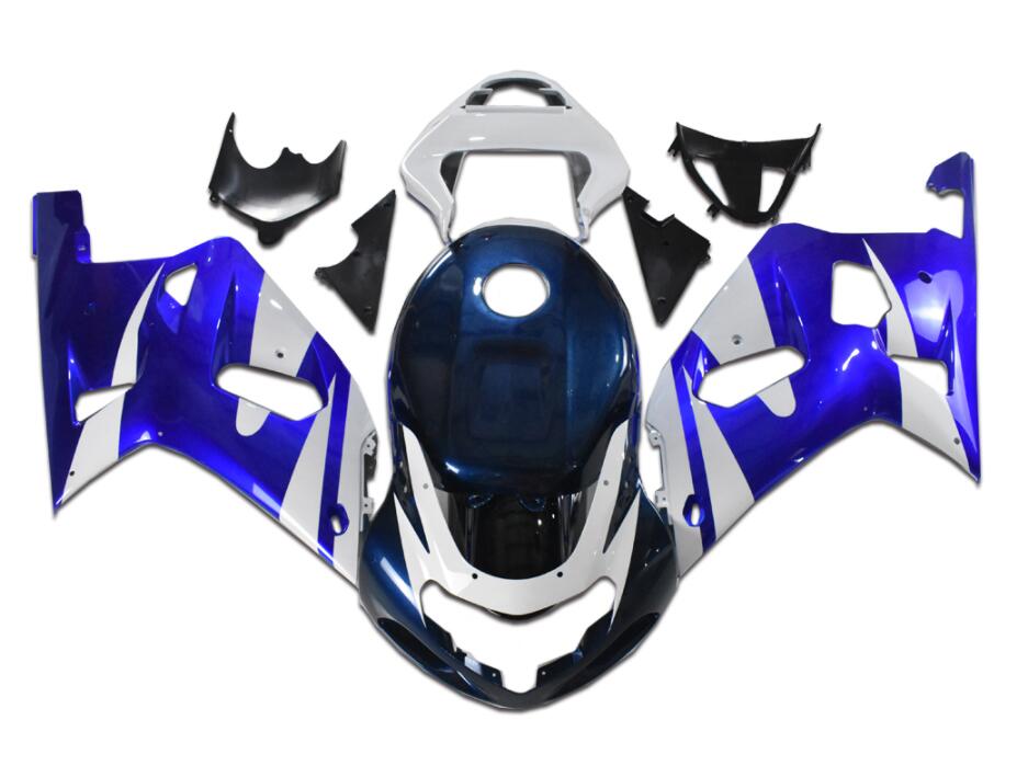 NT Aftermarket Injection ABS Plastic Fairing Fit for GSXR 600/750 2001-2003 Blue White N095