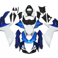 US STOCK NT Aftermarket Injection ABS Plastic Fairing Fit for GSXR 600/750 2011-2024 Blue White N030 Available in CA
