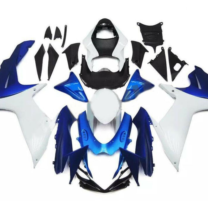 US STOCK NT Aftermarket Injection ABS Plastic Fairing Fit for GSXR 600/750 2011-2024 Blue White N030 Available in CA