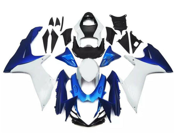 US STOCK NT Aftermarket Injection ABS Plastic Fairing Fit for GSXR 600/750 2011-2024 Blue White N030 Available in CA