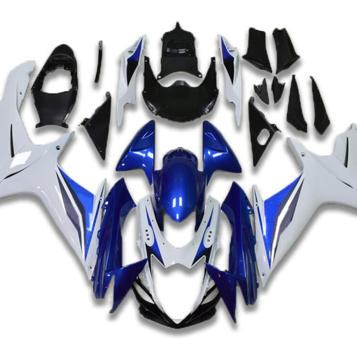 NT Aftermarket Injection ABS Plastic Fairing Fit for GSXR 600/750 2011-2024 White Blue N036
