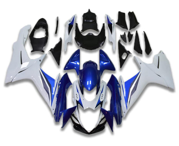 NT Aftermarket Injection ABS Plastic Fairing Fit for GSXR 600/750 2011-2024 White Blue N036