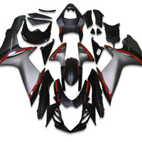 US STOCK NT Aftermarket Injection ABS Plastic Fairing Fit for GSXR 600/750 2011-2024 Black Silver Red N039 Available in CA