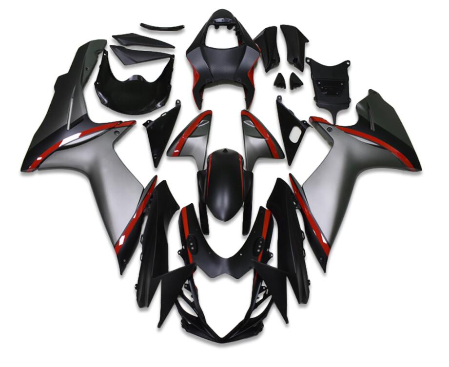 NT Fairing Fit for Suzuki 2011-2027 GSXR600/750 N039- Black Silver Red | ABS Injection