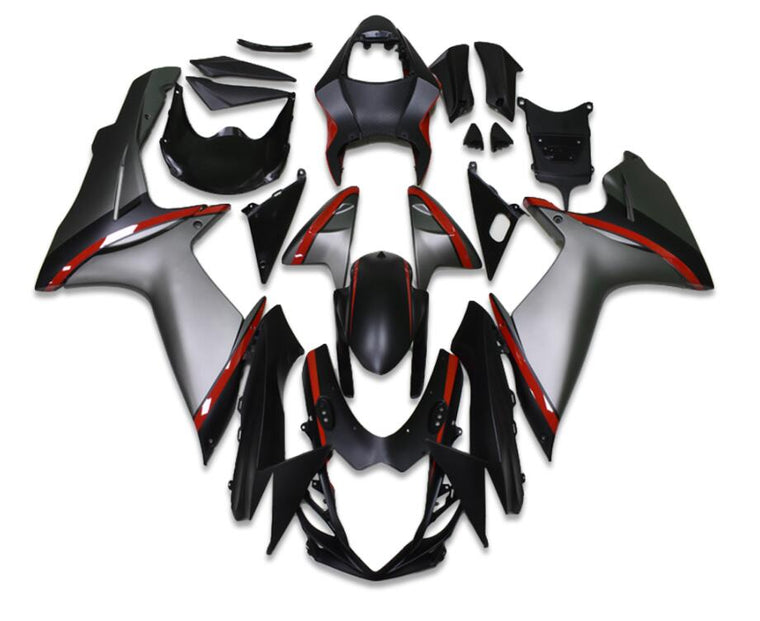 NT Fairing Fit for Suzuki 2011-2027 GSXR600/750 N039- Black Silver Red | ABS Injection