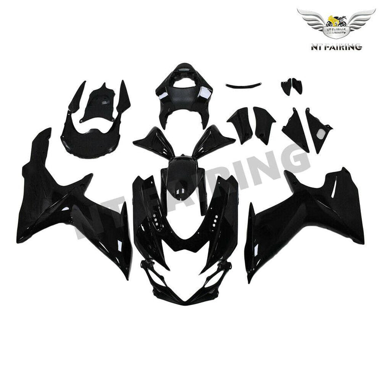 US STOCK NT Aftermarket Injection ABS Plastic Fairing Fit for GSXR 600/750 2011-2024 Glossy Black N059 Available in CA