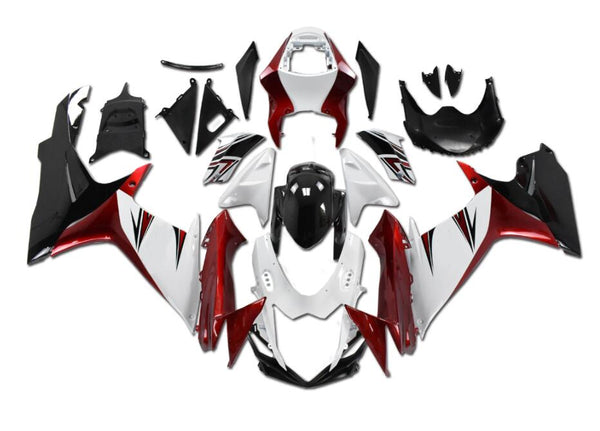 US STOCK NT Aftermarket Injection ABS Plastic Fairing Fit for GSXR 600/750 2011-2024 White Red N063 Available in TX