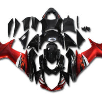 US STOCK NT Aftermarket Injection ABS Plastic Fairing Fit for GSXR 600/750 2011-2024 Red Black N066 Available in TX