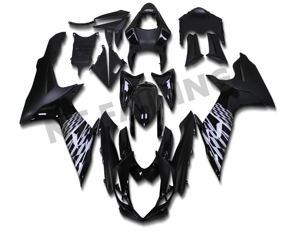 NT Fairing Fit for Suzuki 2011-2027 GSXR600/750 N004- Glossy Matte Black | ABS Injection, US Stock