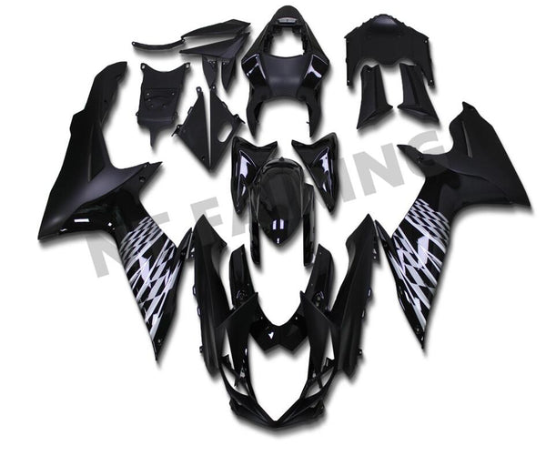 US STOCK NT Aftermarket Injection ABS Plastic Fairing Fit for GSXR 600/750 2011-2024 Glossy Matte Black N004 Available in TX